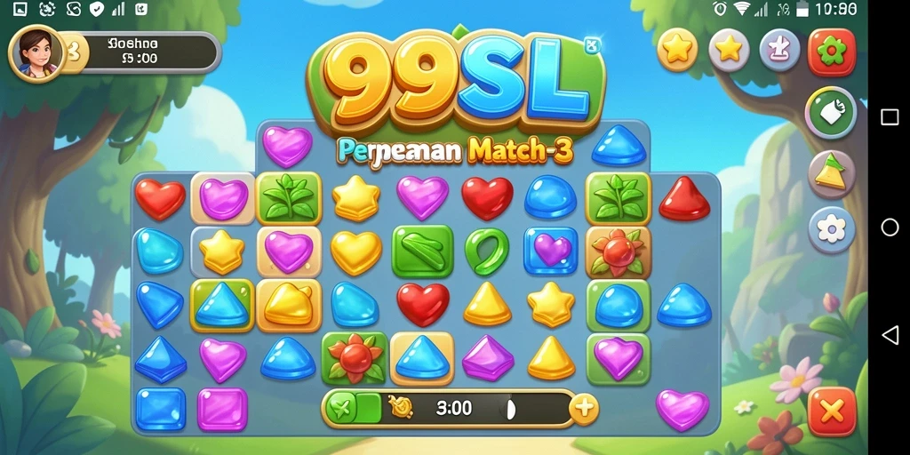 Gameplay seru 99SL dengan tantangan Match-3 yang menawan.