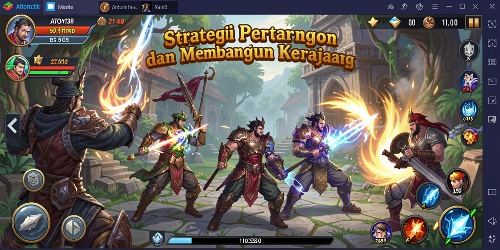 Tampilan gameplay ATOM138 yang seru dan strategis.