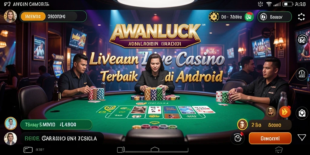 Tampilan menarik dari gameplay Live Casino di AWANLUCK.