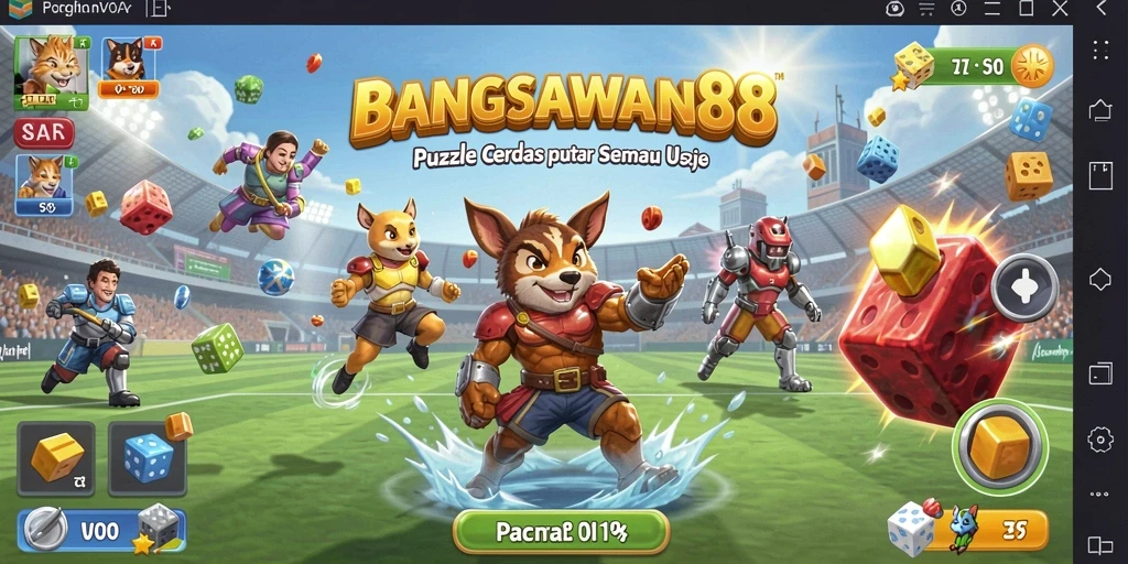 Tampilan utama gameplay BANGSAWAN88 yang menarik dan penuh warna.