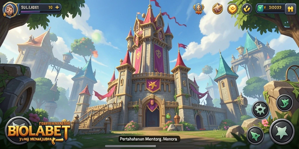 Tangkapan layar gameplay menegangkan BIOLABET dengan menara yang siap bertempur.