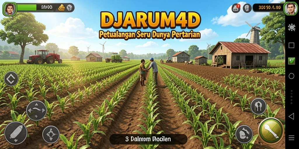 Tampilan gameplay seru dalam DJARUM4D saat bercocok tanam.
