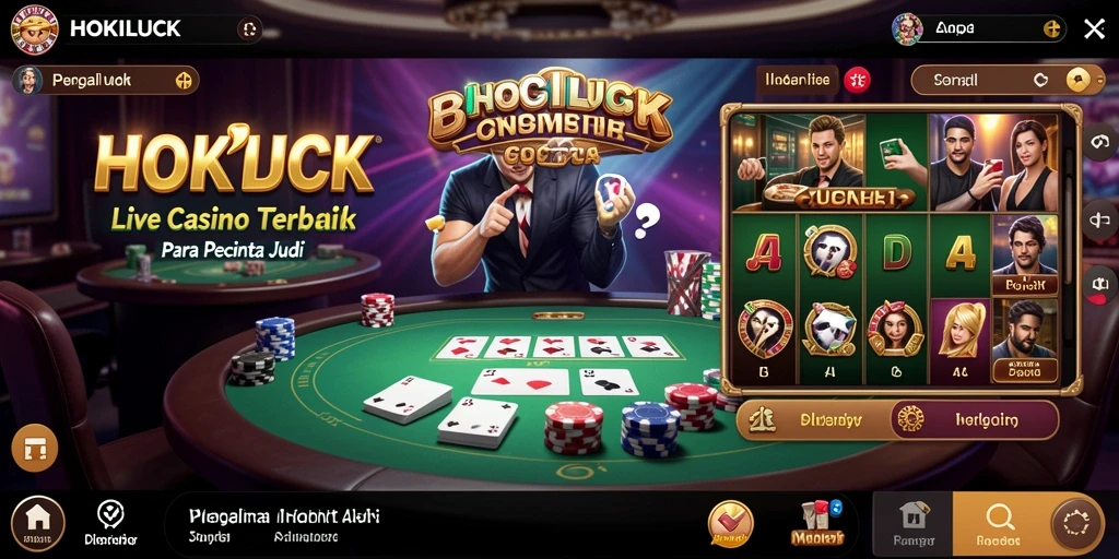 Tampilan menarik dari gameplay HOKILUCK yang penuh aksi Live Casino.