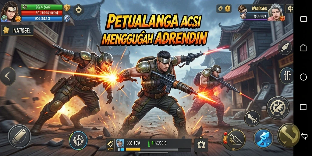 Tampilan dinamis gameplay seru INATOGEL dengan aksi cepat.