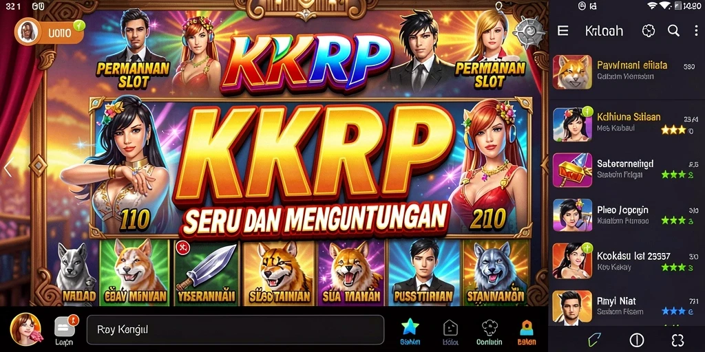Tangkapan layar dari gameplay KKRP yang menampilkan aksi slot yang mendebarkan.