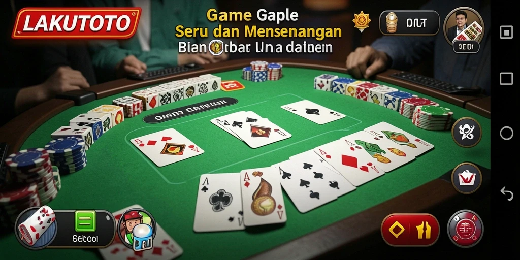 Gameplay menarik LAKUTOTO saat bermain Gaple dengan teman.