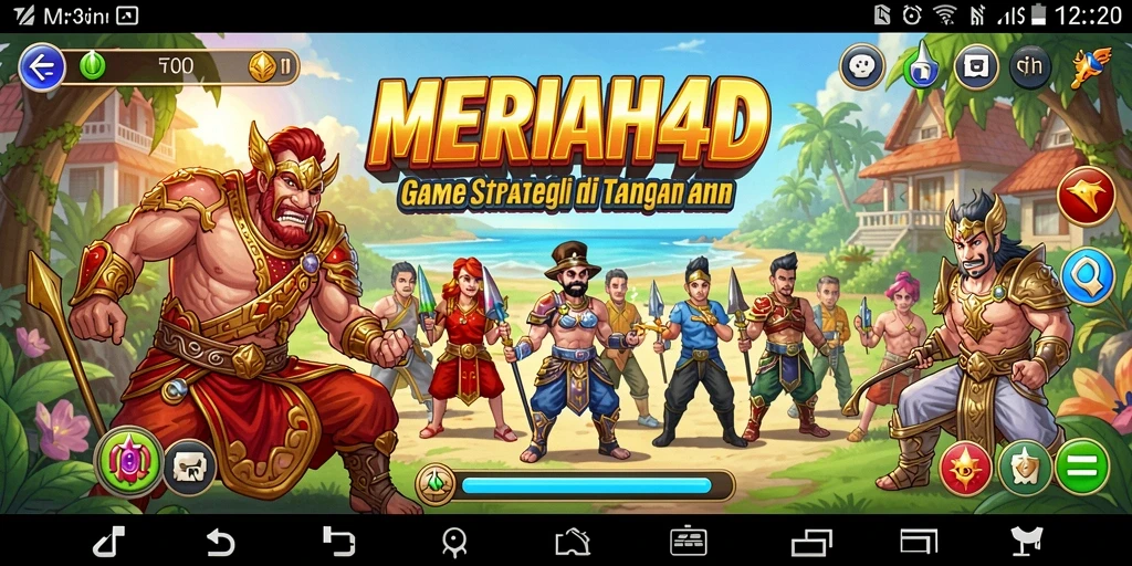 Tangkapan layar utama dari gameplay penuh strategi.