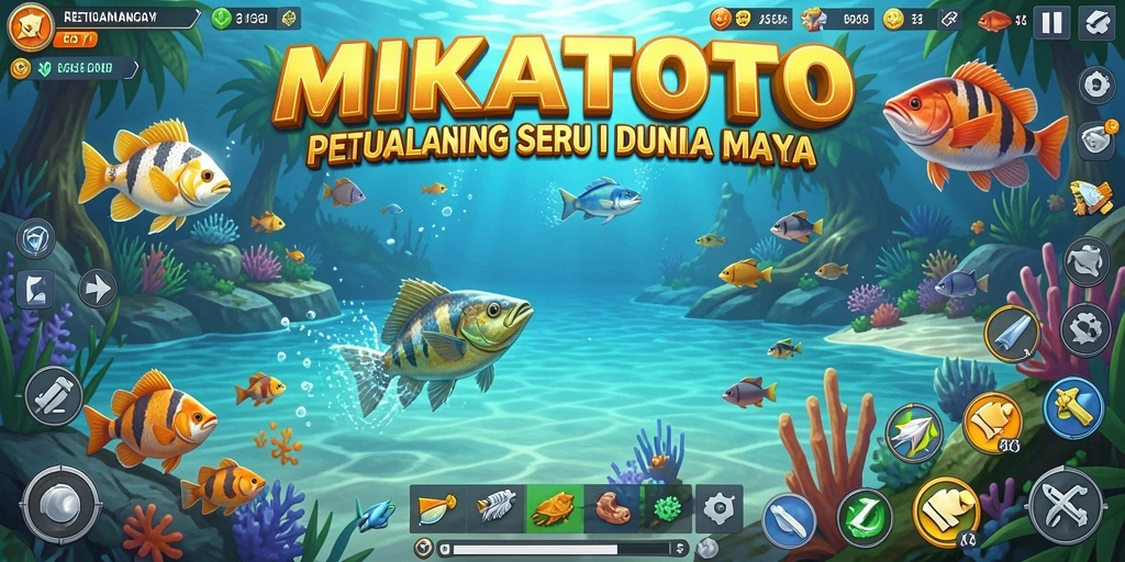 Gameplay menarik dalam memancing dengan berbagai jenis ikan.