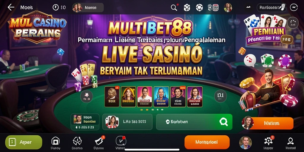 Tampilan gameplay Live Casino MULTIBET88 yang mengasyikkan dan interaktif.