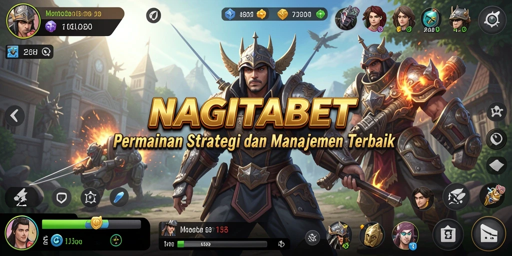 Tampilan gameplay NAGITABET yang epik dan strategis.