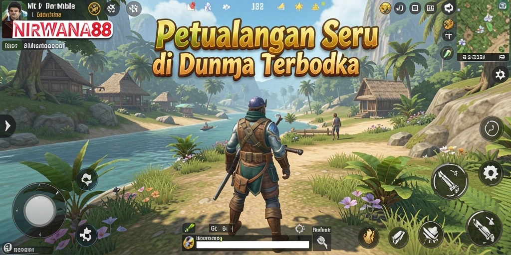 Screenshot gameplay NIRWANA88 yang menunjukkan dunia terbuka yang luas.