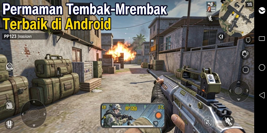 Screenshot menampilkan aksi seru dalam gameplay PP123 dengan tampilan grafis yang menawan.