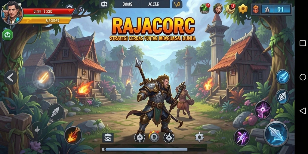 Tampilan gameplay RAJACORC yang dinamis dan menantang.