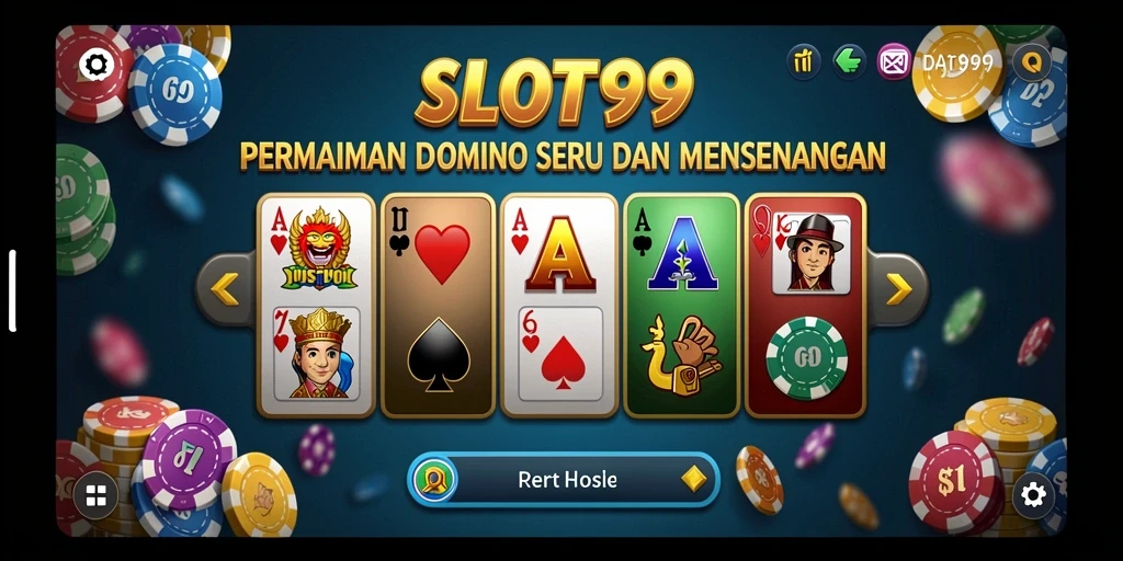 Screenshot menunjukkan gameplay Domino yang seru dan interaktif.