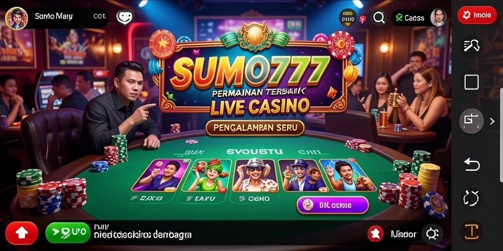 Tampilan gameplay Live Casino yang menarik di SUMO777.
