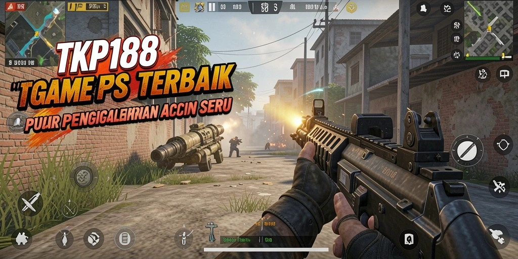 Tampilan gameplay TKP188 yang mendebarkan dalam suasana pertempuran FPS.
