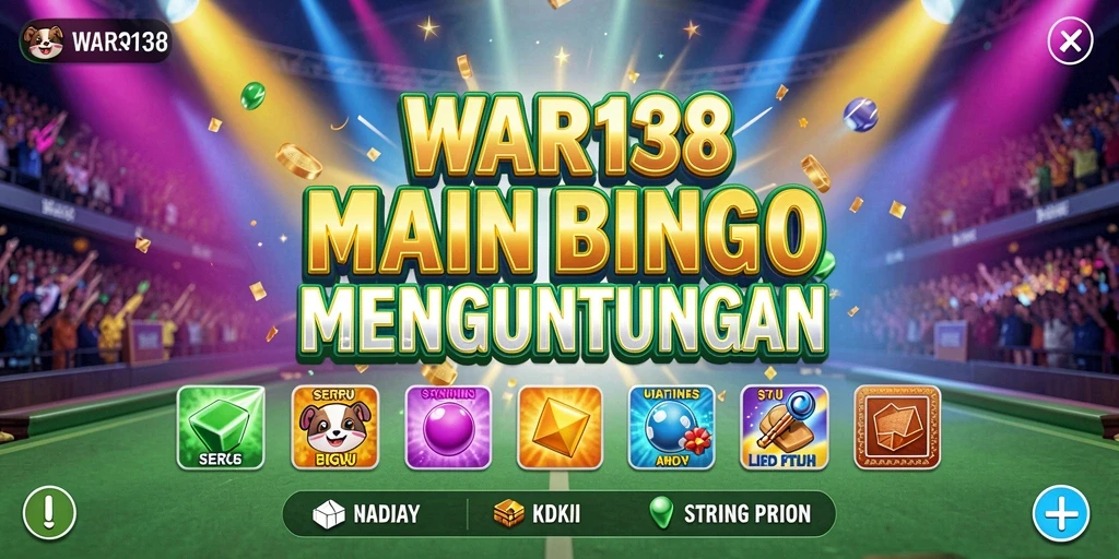 Tampilan seru gameplay Bingo di WAR138.
